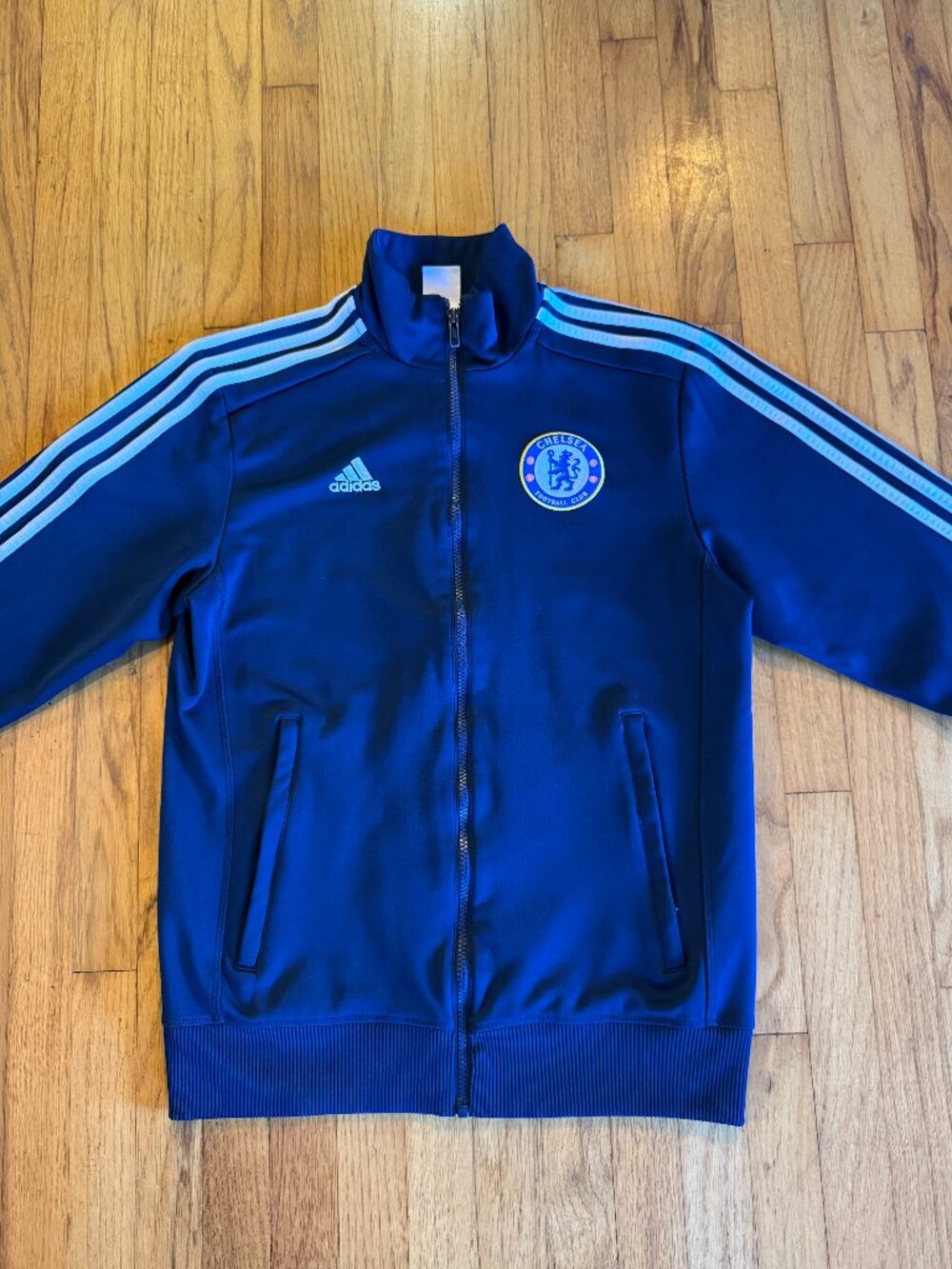 Title: Adidas Chelsea FC Track Jacket - Navy Blue, Men's Size S